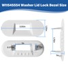 W11545554 W11559688 Washer Lid Lock Bezel Replacement Compatible with Whirlpool
