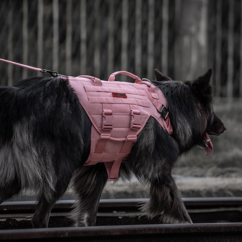 OneTigris Large Tactical Dog Harness, No Pulling Adjustable Dog Vest
