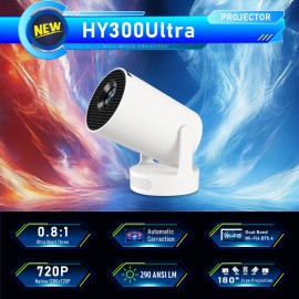 Topleo Hy300 Pro Plus Mimi Smart Multimedia Android 11 4K Projector HiFi Sound Mini Home Beamer Projectorcolor: White