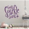 24"x24" Smile Sparkle Shine Star Collage Words Motivational Wall Decal