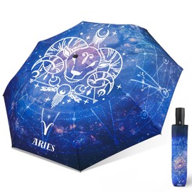 ECOBRELLA Compact Folding Umbrella for Women and Kids-Automatic Travel Umbrellas Compact with Unique Constellation Pattern