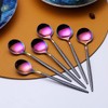 Rainbow Coffee Spoons Set of 6, Kyraton Stainless Steel 5.1"