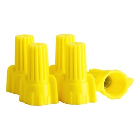 Winged Wire Connectors Nuts,Yellow 5pcs Home Use Pack Wire Twist,Easy Installation Electrical Screw Caps Stainless Assortment UL Certification