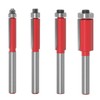 Bestgle 4pcs 1/4 Inch Shank Flush Trim Router Bit Set