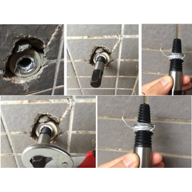 Mollytek Set of 6 Broken Bolts Extractor Screw Extractor Screw Extractor Screw Extractor for Broken Screw Remover Bits