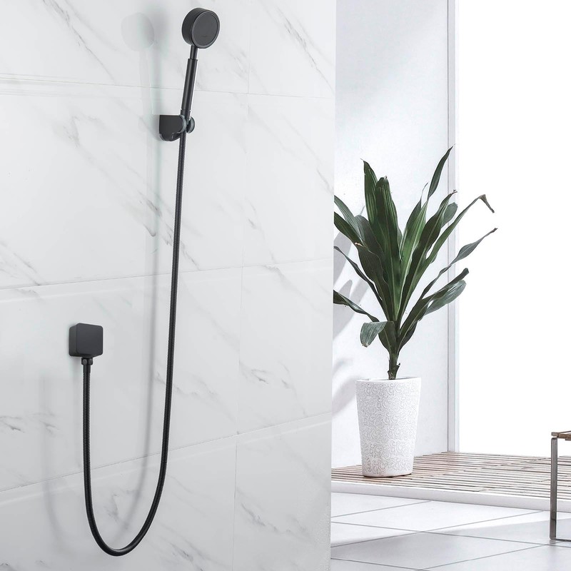 DEOLER Matte Black Wall Supply Elbow for Hand Shower Brass