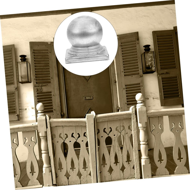 LALAFINA 4pcs Ball Shape Newel Post Caps Decorative Fence Post