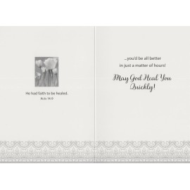 Faithfully Yours Get Well Thoughts Of You Yellow Flowers Blue Skies Christian Greeting Card