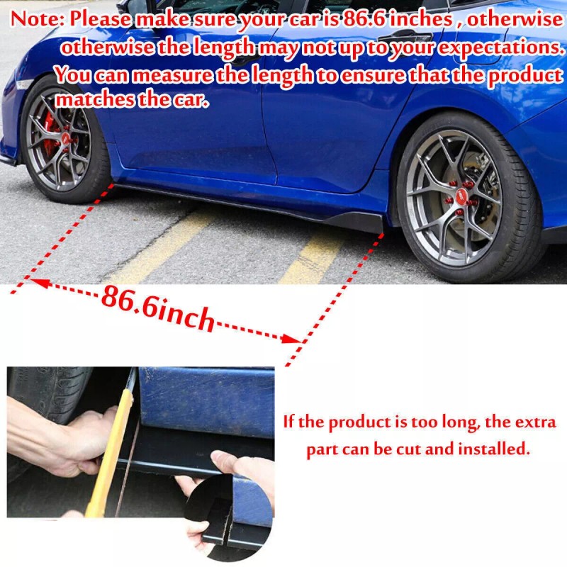 ZTT For 2016-2018 Nissan Maxima GT-Style Painted Black Side Skirt