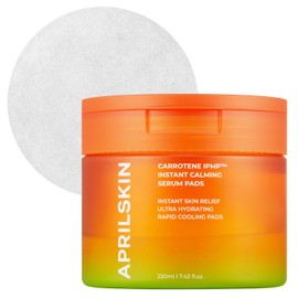 APRILSKIN Carrotene IPMP™ Instant Calming Serum Toner Pads | 5-Minute Cooling Serum Pads | Vegan, Cruelty-Free | Non-comedogenic | Toner-Serum-Sheet Mask All-in-one | Korean Skin Care, 80 Pads