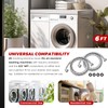 6Ft Stainless Steel Washer Hose with 90 Degree Elbow by