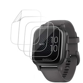 6pcs Flexible Hydrogel film for Garmin Venu Sq/Sq 2 Smartwatch HD Clear Soft TPU Screen Protector Gel film Ultra-thin, Automatic Repair