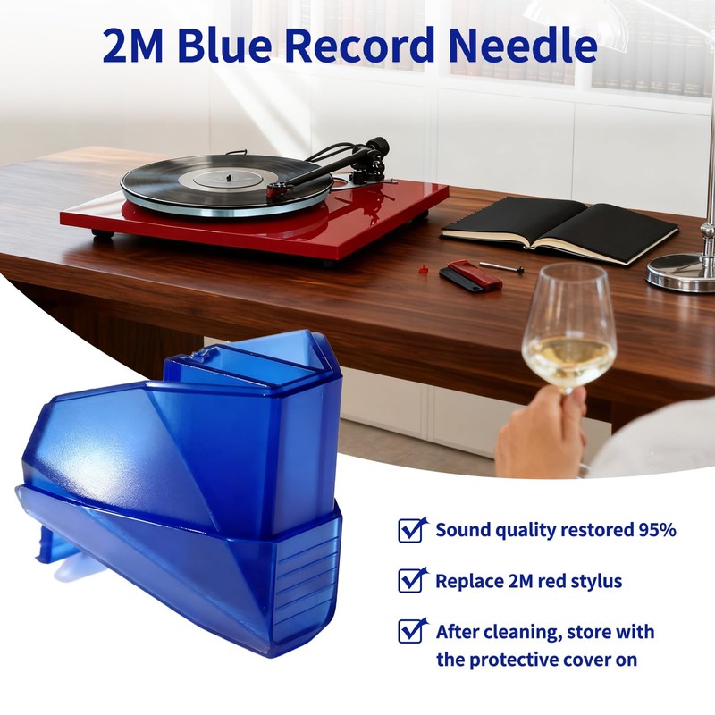 Replacement Stylus 2M Blue Compatible with Ortofon Fluance Rt83 Rt84