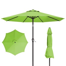 Tobeos 10FT Patio Umbrella, Outdoor Umbrella with Push Button Tilt and Crank, 8 Sturdy Ribs, UV Protection & Waterproof Market Umbrella for Pool, Backyard, Beach,Deck (Royal blue)