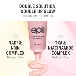Double Up Cream | hidratante facial | NAD NMN | TXA | niacinamida | punto oscuro | tono de piel desigual | piel sensible | firmeza | cuidado de la piel coreano | escualano 15% | 1.7 fl oz 1.69 onzas líquidas