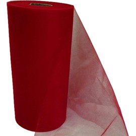 TULLE H 25,0 CM BOBINA 100 METER ROT (ROSSO)