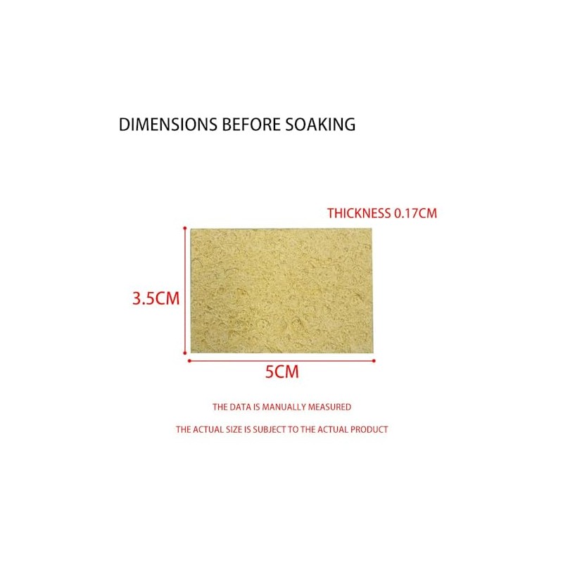 Soldering Iron Tip Cleaning Sponge Pads Yellow Honeycomb Sponges (10)