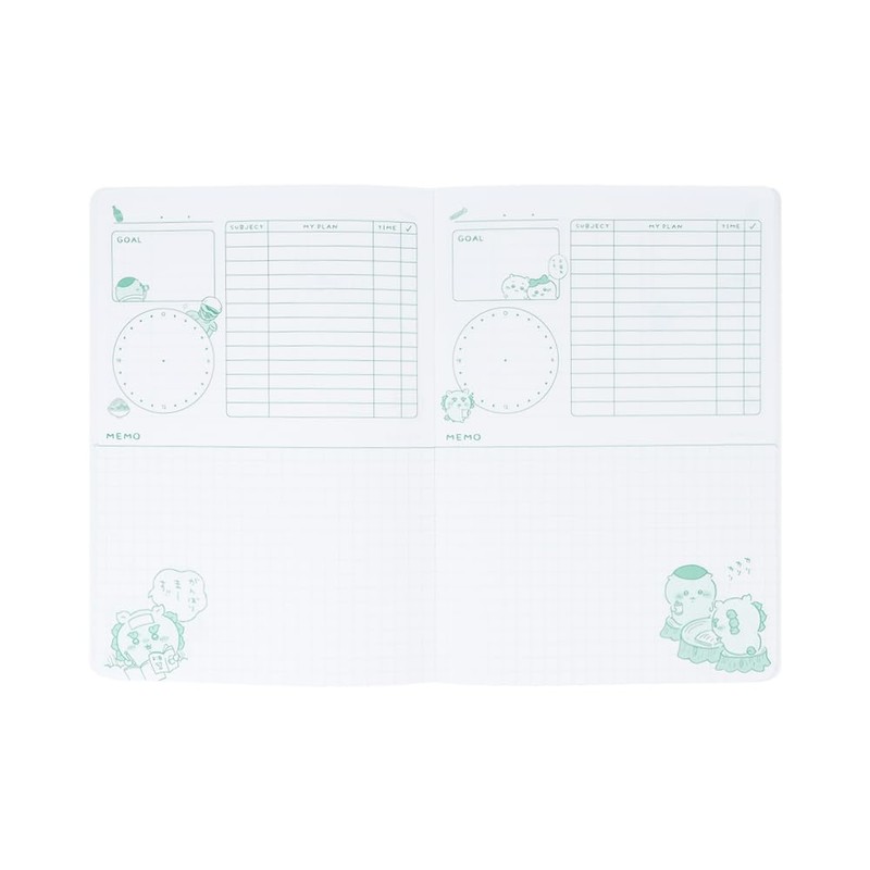 Sunstar Stationery 748580 Chiikawa Study Planning Notebook, Shisa, Keikaku Notebook,