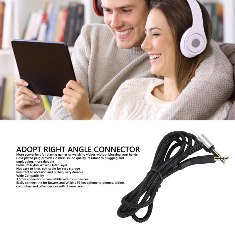 Headphone Replacement Cable Right Angle Gold Plated Plug Headset Upgrade