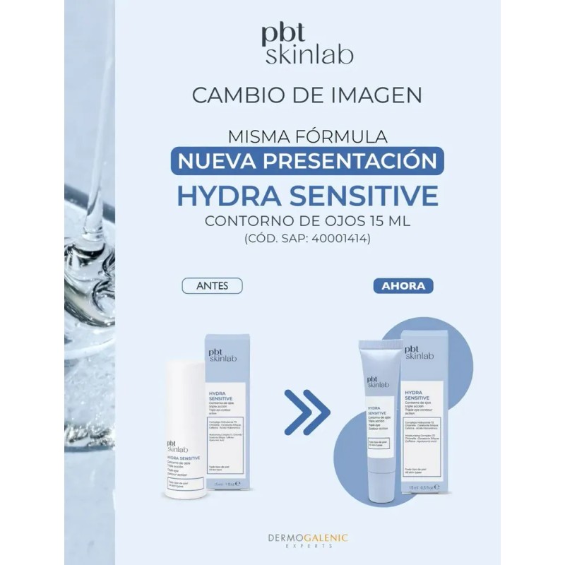 Pbt Skin Lab Hydra Sensitive Contorno De Ojos 15ml Hipoalergénico