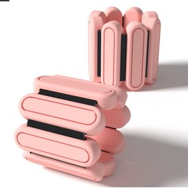 Vtizikl Adjustable Wrist & Ankle Weights Set 2 PCs - 1Lbs, Lightweight & Comfortable Design for Walking, Running, Yoga, Pilates, Gym Training - Secure Fit for Women & Men (Pink)