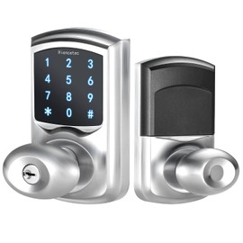 Digital Door Knob with Keypad, Keyless Entry Door Lock, Backlit Keypad, 99 User Codes, Electric Door Knob with Zinc Alloy, Passage Mode, Auto Lock, Easy to Install for Office/Home/Apartment