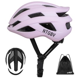 NTGBV Adult Bike Helmet for Men/Women with Helmet Bag 2 Removable Moisture-Wicking Liners Adjustable Dial Comfort Fit Lightweight Shockproof CPSC 1203 Safety Certified for Road-Ready/Urban-Commute/MTB