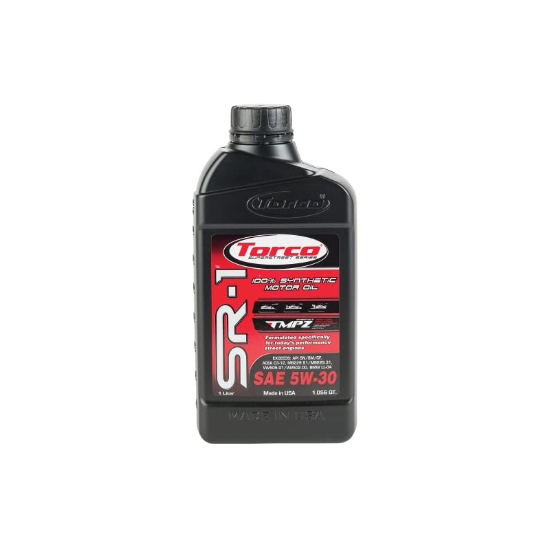 Torco SR-1 100% Synthetic High-Performance Engine Oil (5W-30)