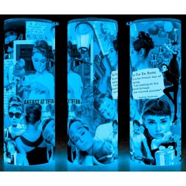 Unbranded Glow in the Dark Audrey Hepburn Breakfast at Tiffanys Collage Cup Mug Tumbler