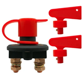 Ampper Battery Disconnect Switch 12V, Battery Cut Off Shut Off Kill Switch for Marine Car Boat RV ATV Vehicles (2 Keys)