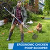 ISIVOVE Chicken Litter Scooper，10-inch Stainless Steel Chicken Poop Scooper Extendable