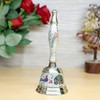 DreamKraft Brass Handcrafted Puja Bell (7 in, White)