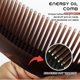 Tressora 2 Pieces Dandruff Comb For Adults And Children, New Energy Massage Dandruff Comb, Effective Cleansing And Scalp Massage, Easy Cleansing