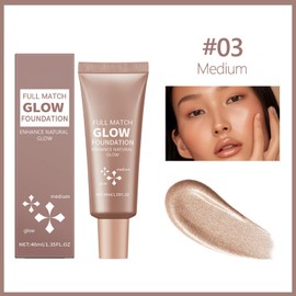 SHEBEEDO Natural Glow Illuminator Glotion,True Match Natural Glow Enhancer,Bronzing Drops Makeup Highlighter For Radiant,Hydrating Moisturizing Highlighter Lightweight Base For Face & Body,Medium