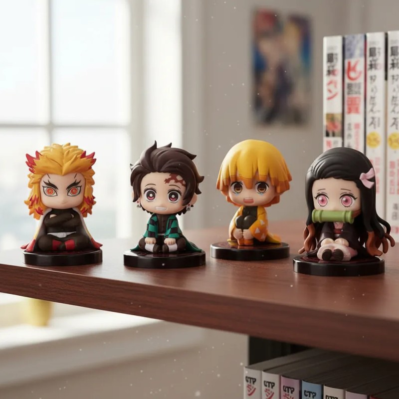 Figuras Coleccion Demon Slayer Anime Munecos Juguetes Regalo