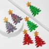 Christmas Tree Earrings for Women Girls Colorful Acrylic Christmas Dangle