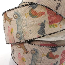 Ribbon Traditions Farm Life Burlap Wired Ribbon 2 1/2" by 10 Yards