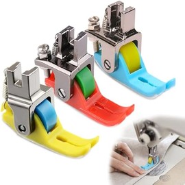 3 Pack Narrow Roller Presser Foot, Roller Presser Foot for Sewing Machine, Leather Roller Presser Foot for Sewing Machine, Narrow Teflon Presser Foot, Narrow Snap on Teflon Presser Foot