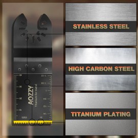 82-Piece Multitool Saw Blades Wood Set, 4 Oscillating Multitool Saw Blades Titanium, Multitool Sanding Plate for Delta Grinder