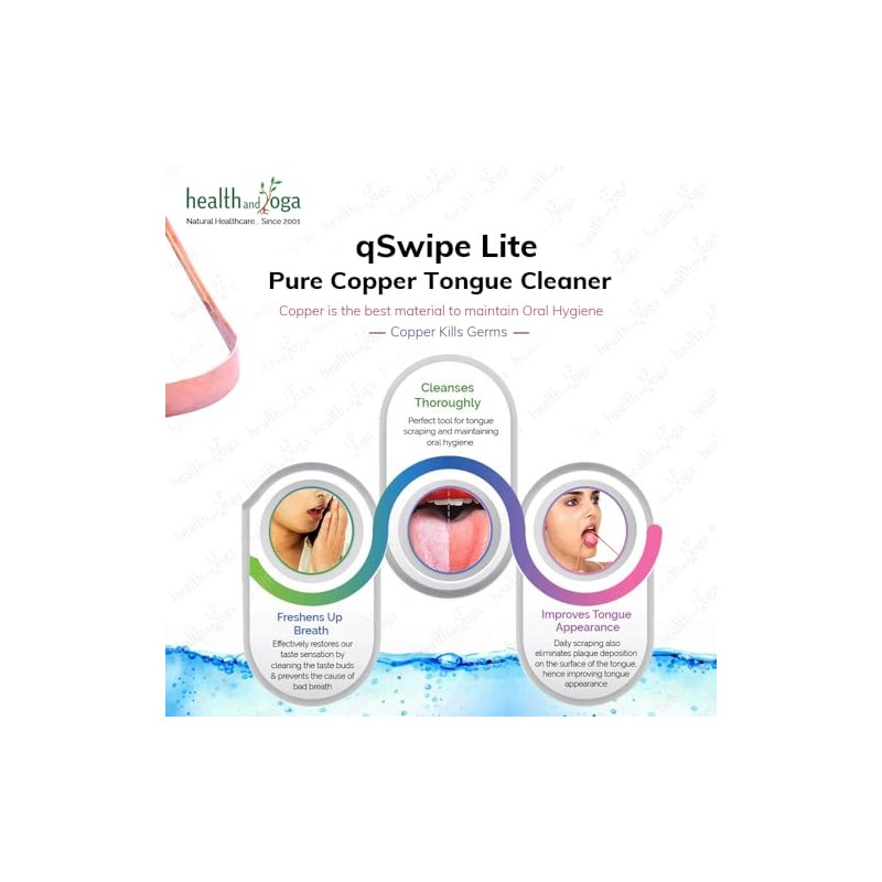 HealthAndYoga(TM) Copper Tongue cleaners-12 pieces
