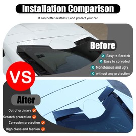 Window Roof Visor Rear Spoiler Compatible with Corvette C8 2020-2024 Rear Roof Spoiler Rear Windshield Spoiler Strip Cover Trim ABS Decoration Accessories,Fit for Coupe (Carbon Fiber Stripe)