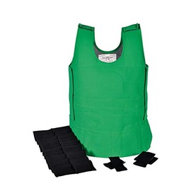 Abilitations Weighted 4 Pound Vest, 17 to 22 Inches x 34 Inches, Green, Medium - 1387586