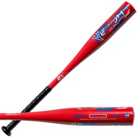 Franklin Sports Kids Baseball + Teeball Bat - Venom Youth Aluminum Bat - USA Certified Boys + Girls Tee Ball Bat - Junior Metal Bat - 26"/ 13oz - Red