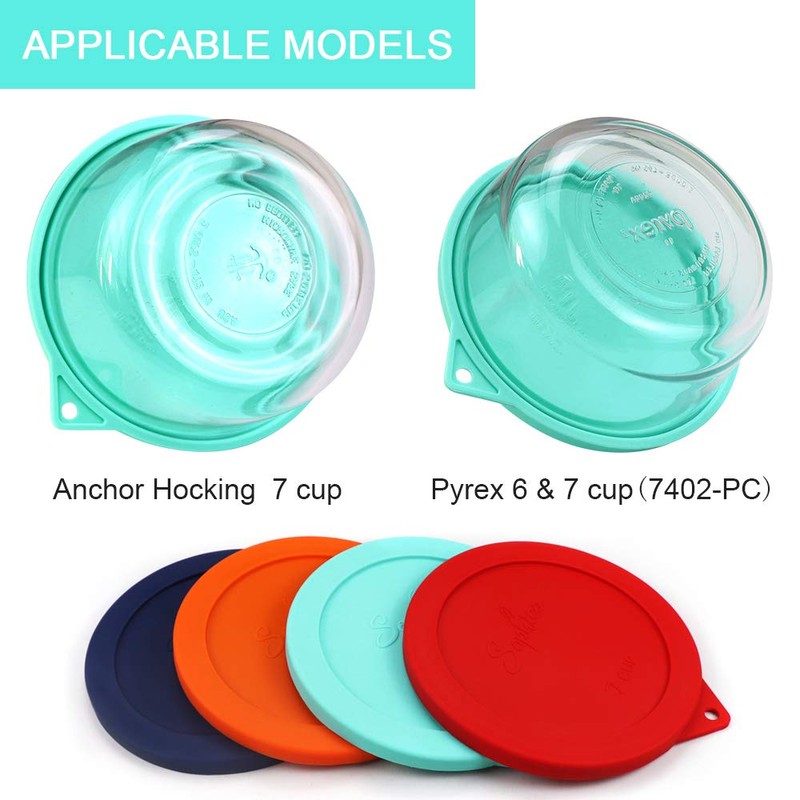 Sophico Round Silicone Storage Cover Lids Replacement for Anchor Hocking
