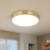 SOTTAE 2 Pack 9 Inch Brushed Gold Metal Flush Mount