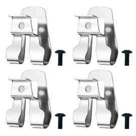 4PCS Belt Clip for Ryobi, Belt Hook with Screw for Ryobi and Ridgid 18 Volt Tools 633586002, 304 Stainless Steel Tool Belt Clip,Replacement Drill Belt Clip Hook for Ryobi Makita Dewalt