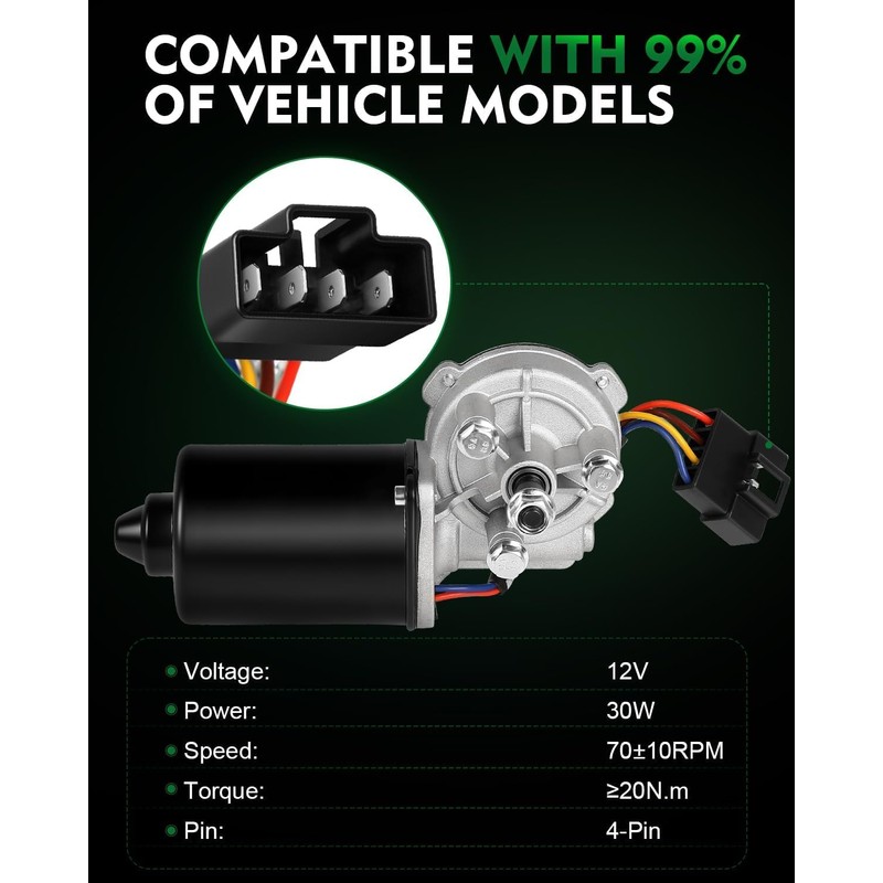 SZKAIDAG 55076549AF Front Windshield Wiper Motor Fit for:-Dodge for:-Ram 1500