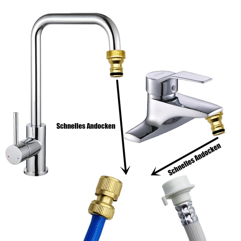 umorismo Pack of 2 Universal Tap Connector for Mixer Tap,