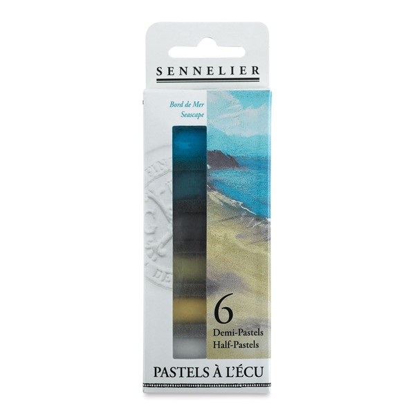 Sennelier Extra-Soft Half Pastel 6 Stick Set, 6 Count (Pack of 1), Seaside