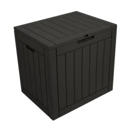 Stout Stuff 31 Gallons Square Plastic Deck Box, Perfect Size, Dark Brown New